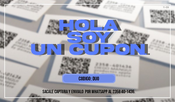 Cupón de descuento: código DUO